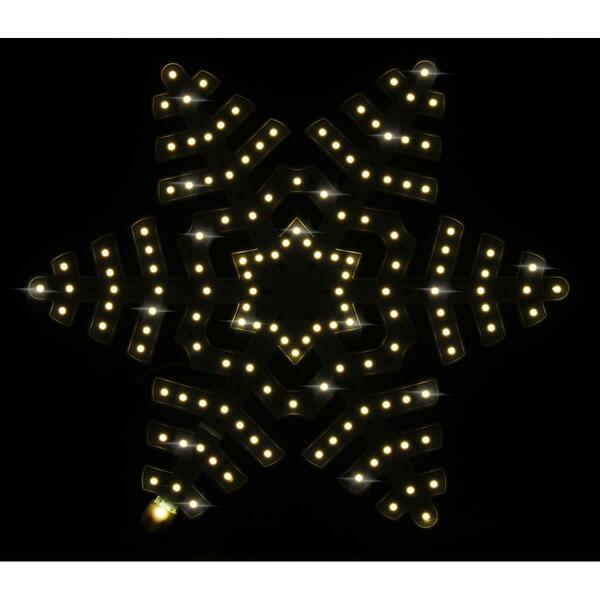 Queens Of Christmas 13 in. LED Snow Christmas Trees Snowflake LED-SFTR13-LWW